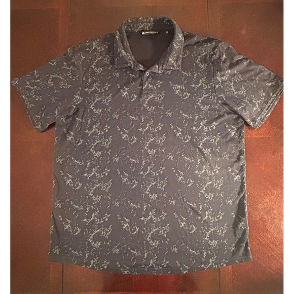 TravisMathew Other - TravisMathew Mens XL Black Marble Print Short Sleeve Polo Shirt 1MAA266